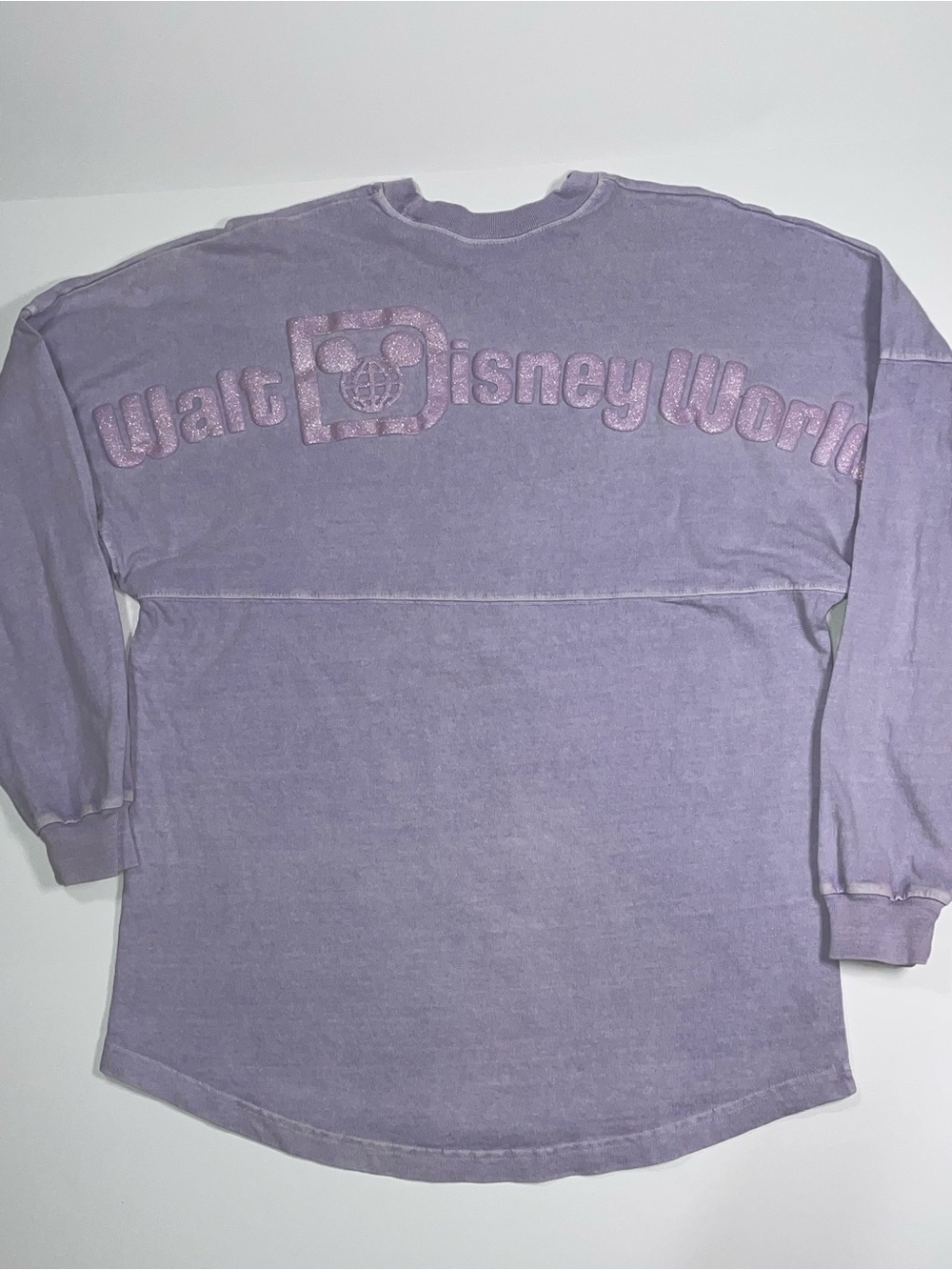 Walt Disney World Lavender Mineral Wash Spirit Jersey Muted Purple Glitter XL